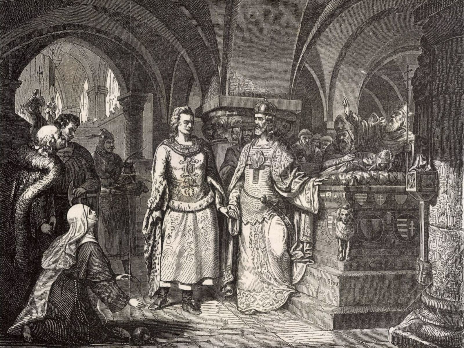 Salamon kibékülése Szent Lászlóval, a kép forrása: Hazánk s a Külföld, 3. (1867) 50. sz. 793., lelőhely: Arcanum